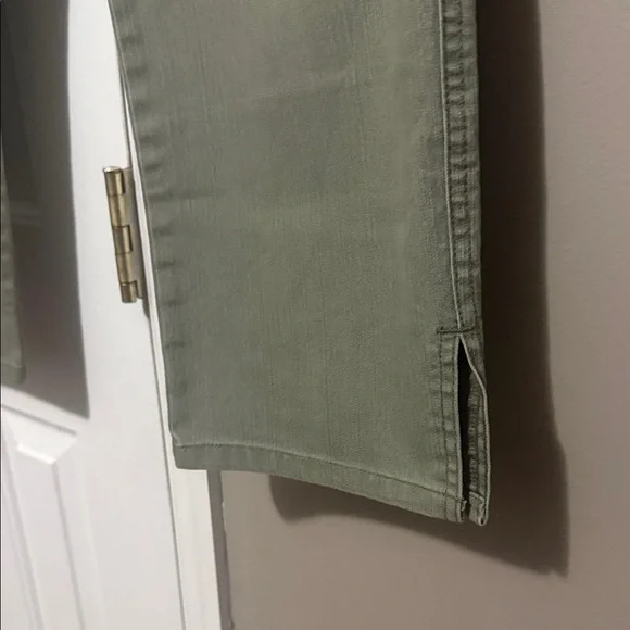 Gloria Vanderbilt Y2K Lace-Up Crop Capri Jeans 10P – Green - Picture 4 of 8